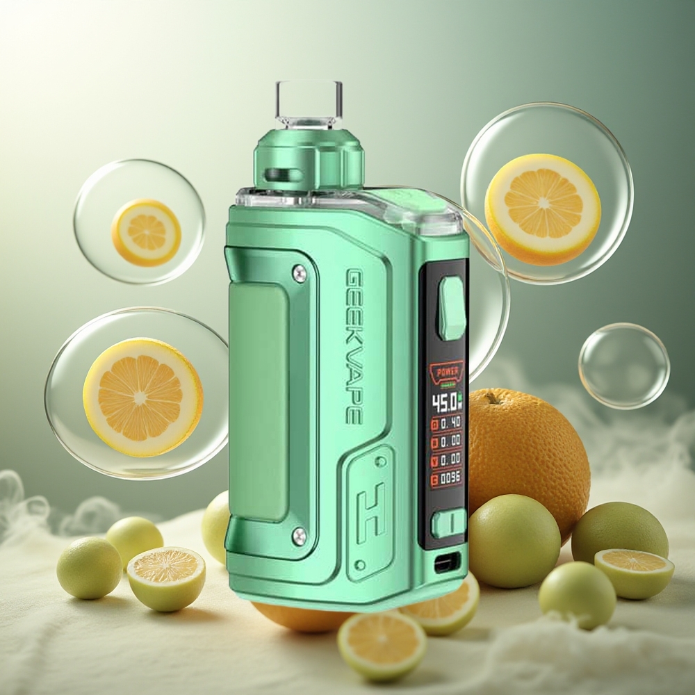 Partihandel Sverige GeekVape H45 Aegis Hero 2 Crystal Edition Pod 1 1400mah 45W 4ml Kristall Grön