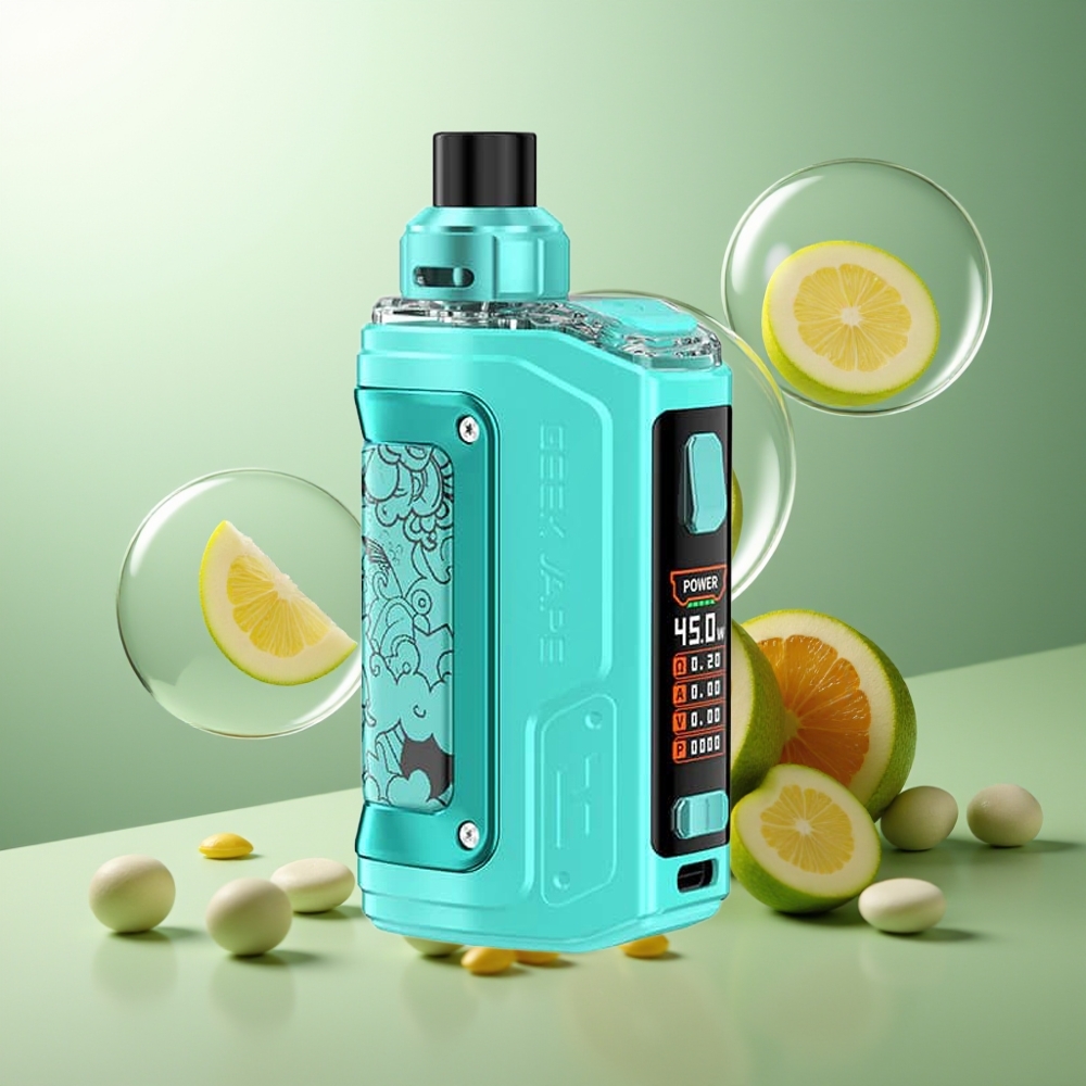 Partihandel Sverige GeekVape H45 Aegis Hero 2 Pod Mod 1 mun 1400mAh 45W myntgrön