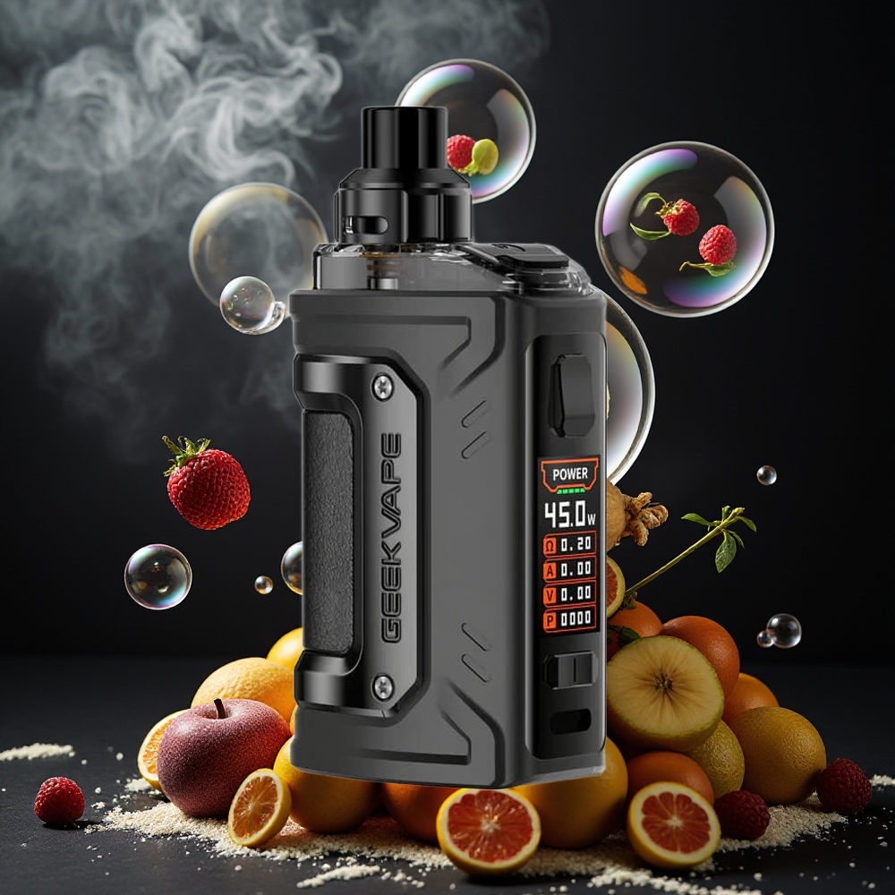 Partihandel Sverige GeekVape H45 Classic Aegis Hero 2 Pod 510 Drip Tip 1400mAh 4.0ml Svart