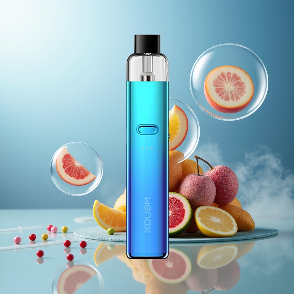 Partihandel Sverige GeekVape WENAX K2 Kit Glansig Blå 2ml 1000mAh Typ-C 0.8/1.2ohm