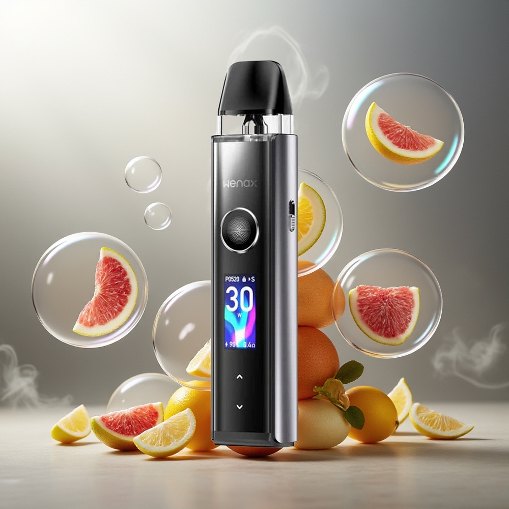 Partihandel Sverige GeekVape Wenax Q Pro Pod System Kit 2-munnar Stjärnljus Grå 30W Smart Skärm