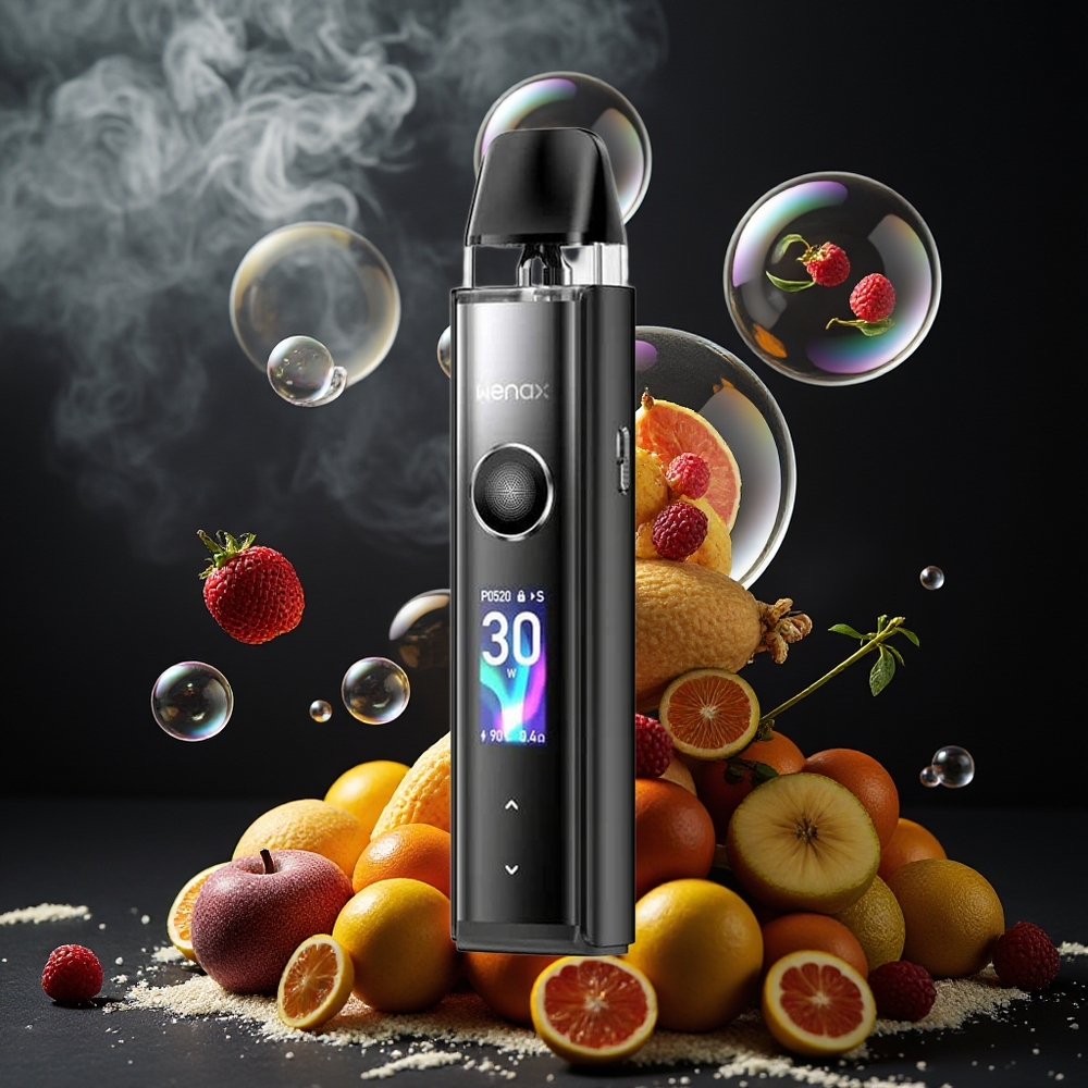 Partihandel Sverige GeekVape Wenax Q Pro Pod System Kit Svart 30W Haptisk Touch 2ml