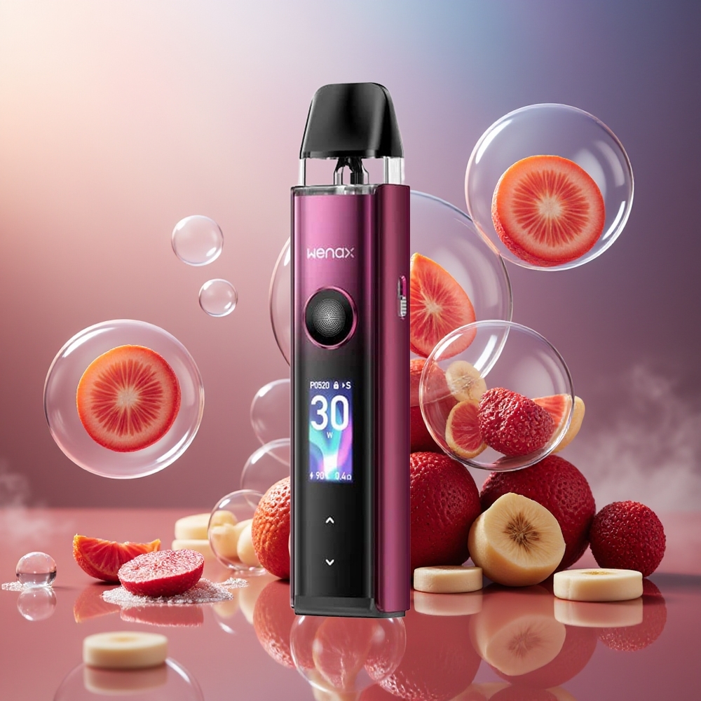 Partihandel Sverige GeekVape Wenax Q Pro Pod System Skymning Röd 30W Haptisk Touch 0.96" Smart Skärm