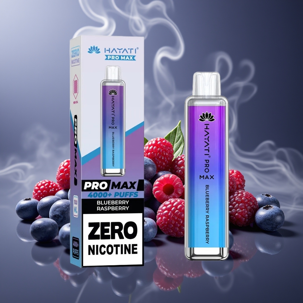 Partihandel Sverige Hayati Pro Max 4000 Puffs Engångs Ecigg Blåbär Hallon 1400mAh 2ml