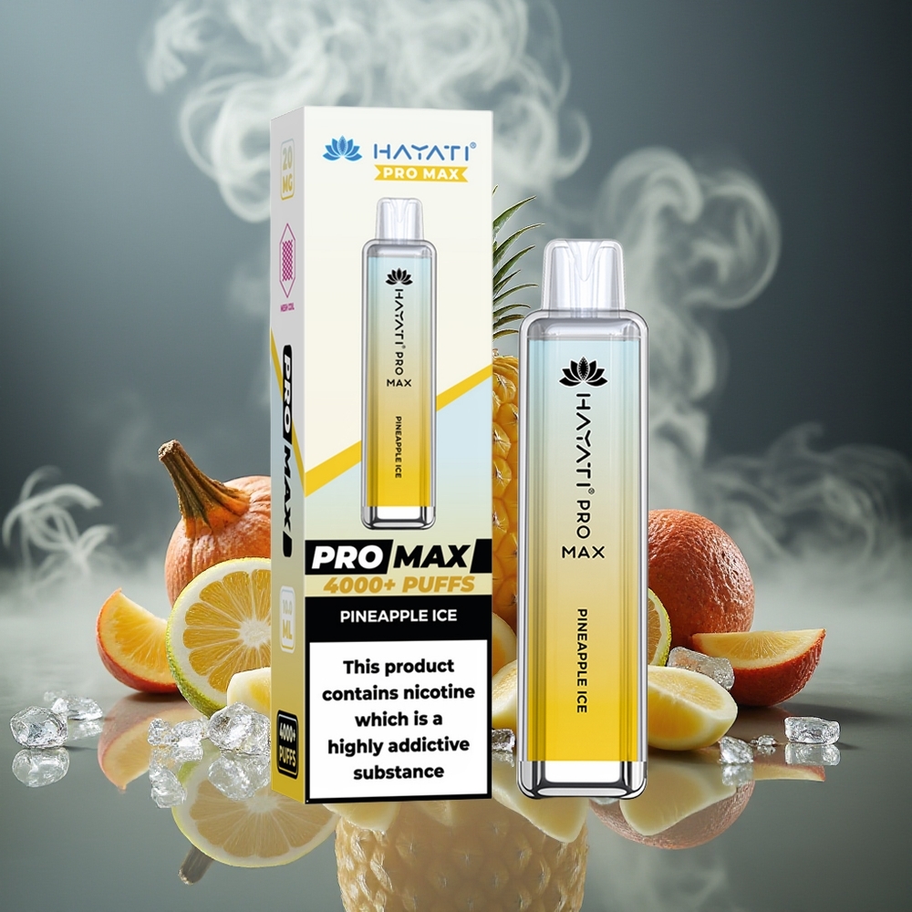 Partihandel Sverige Hayati Pro Max 4000 Puffs Engångs Vape Ananas Is 2ml TPD 1400mAh