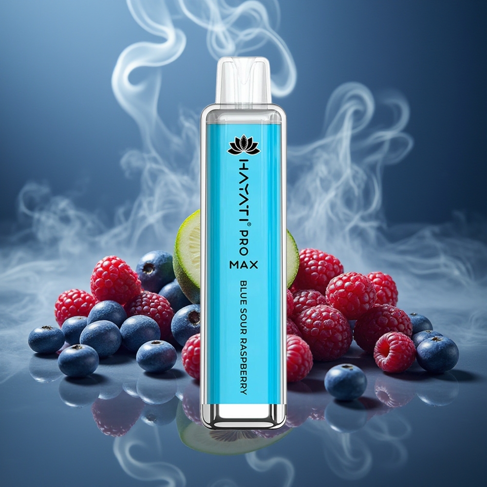 Partihandel Sverige Hayati Pro Max 4000 Puffs Engångs Vape Blå Sur Hallon 2ml TPD 1400mAh