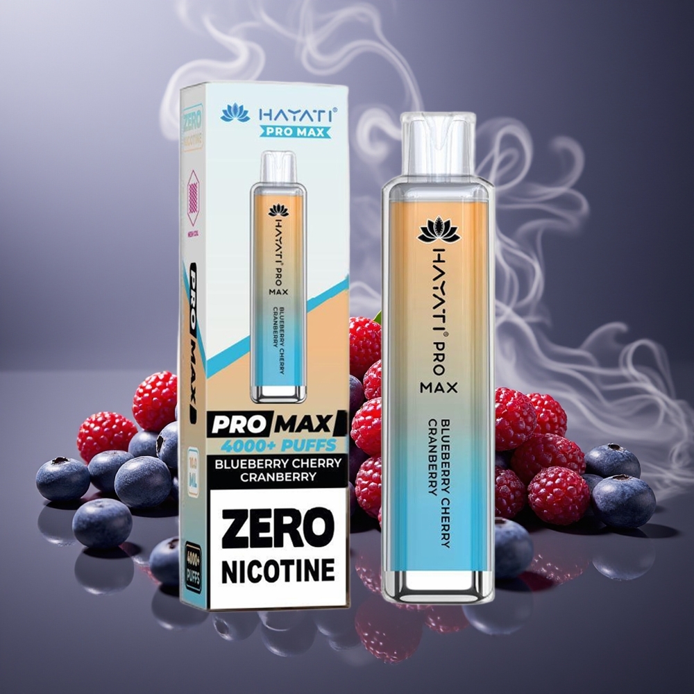 Partihandel Sverige Hayati Pro Max 4000 Puffs Engångs Vape Blåbär Körsbär Tranbär 1400mAh