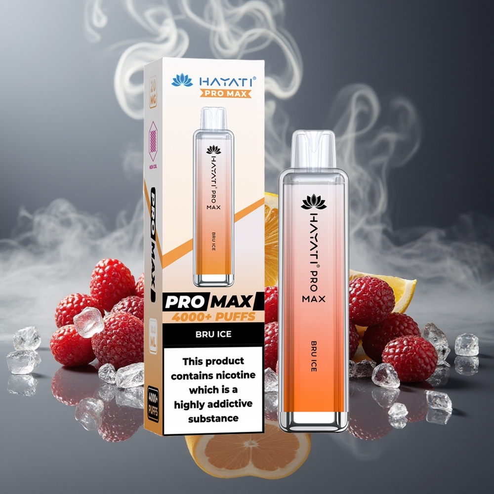 Partihandel Sverige Hayati Pro Max 4000 Puffs Engångs Vape Bru Is 2ml TPD 1400mAh