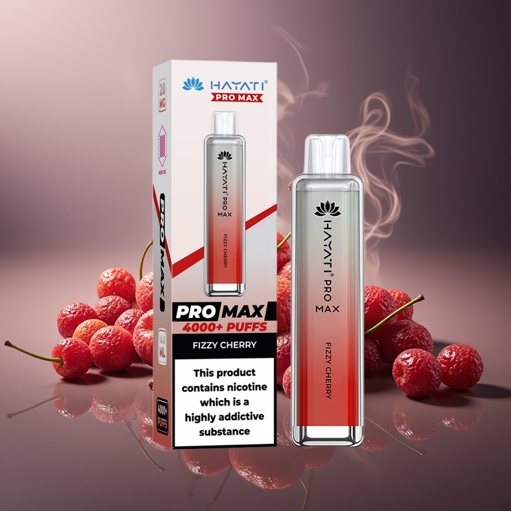 Partihandel Sverige Hayati Pro Max 4000 Puffs Engångs Vape Fizzy Körsbär 2ml TPD