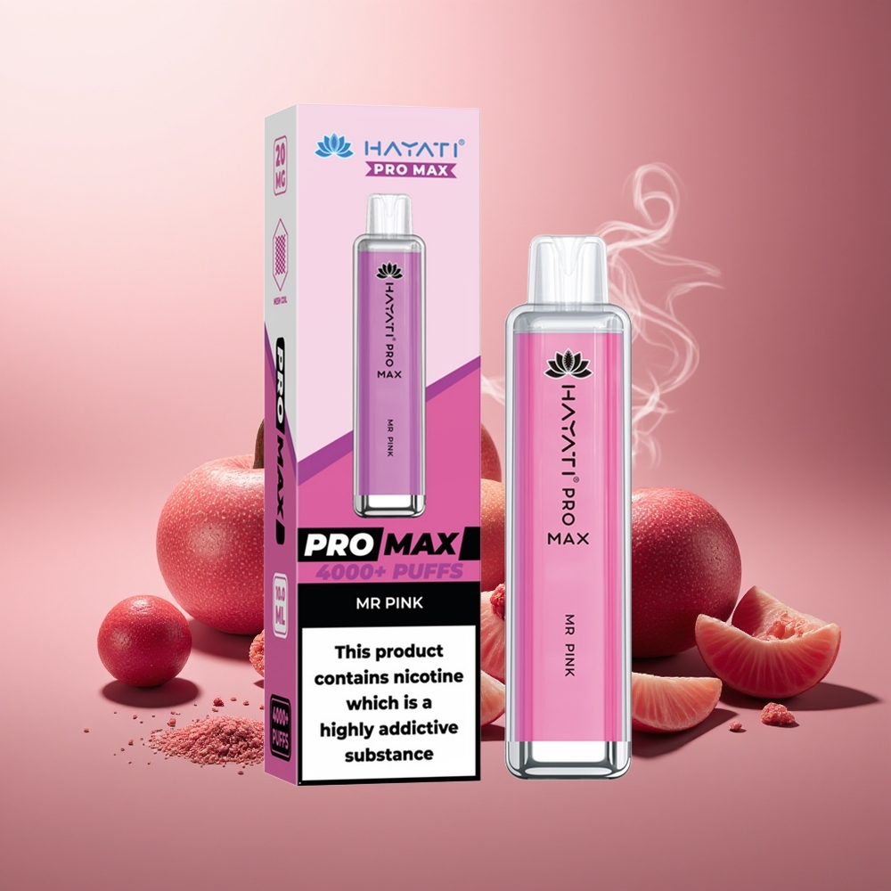 Partihandel Sverige Hayati Pro Max 4000 Puffs Engångs Vape Herr Rosa Dual 1.1 Ohm Mesh Coil
