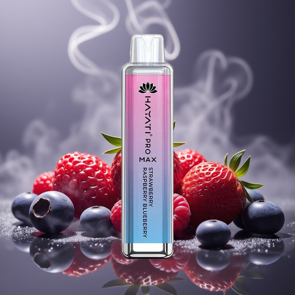 Partihandel Sverige Hayati Pro Max 4000 Puffs Engångs Vape Jordgubb Hallon Blåbär 2% 1400mAh LED
