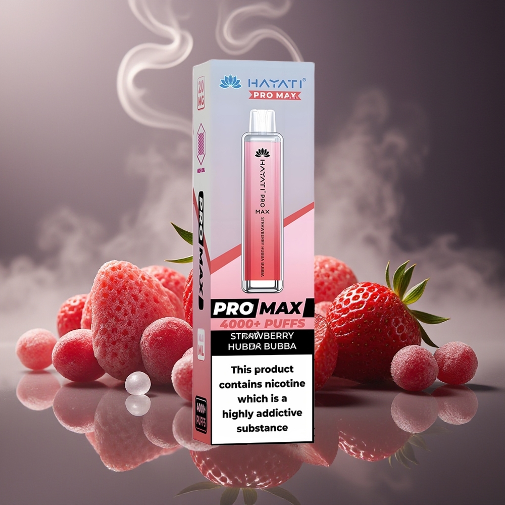 Partihandel Sverige Hayati Pro Max 4000 Puffs Engångs Vape Jordgubb Hubba Bubba 2ml 1400mAh