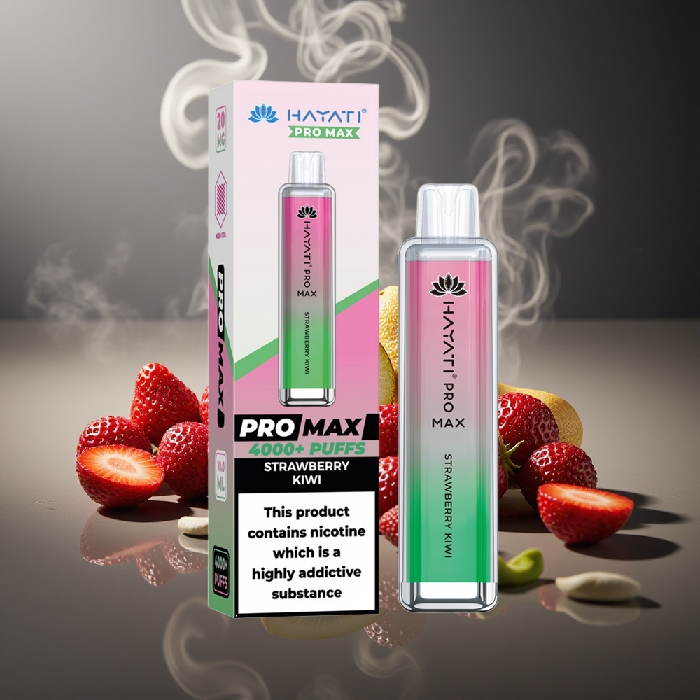 Partihandel Sverige Hayati Pro Max 4000 Puffs Engångs Vape Jordgubb Kiwi 2ml TPD 1400mAh
