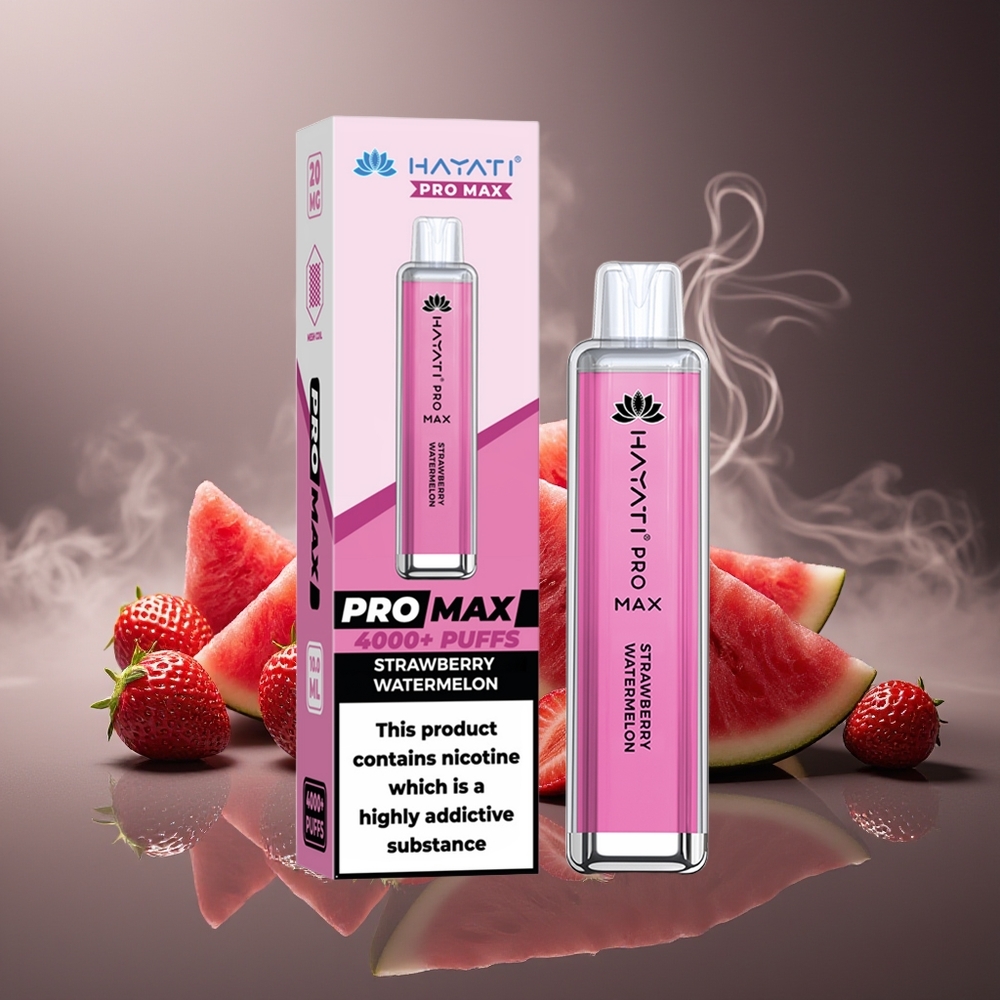 Partihandel Sverige Hayati Pro Max 4000 Puffs Engångs Vape Jordgubb Vattenmelon 2ml TPD 1400mAh