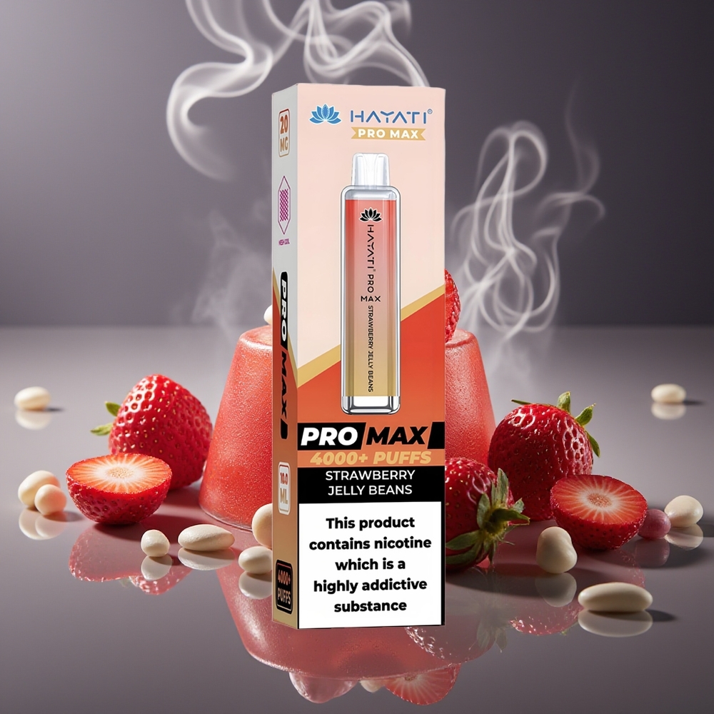 Partihandel Sverige Hayati Pro Max 4000 Puffs Engångs Vape Jordgubbs Gelébonbon 2ml TPD