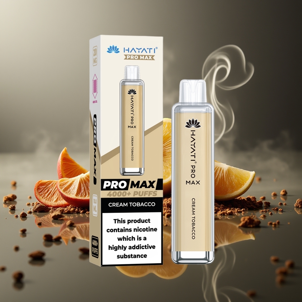 Partihandel Sverige Hayati Pro Max 4000 Puffs Engångs Vape Kräm Tobak 2ml TPD