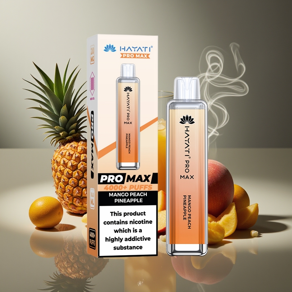 Partihandel Sverige Hayati Pro Max 4000 Puffs Engångs Vape Mango Persika Ananas 1400mAh