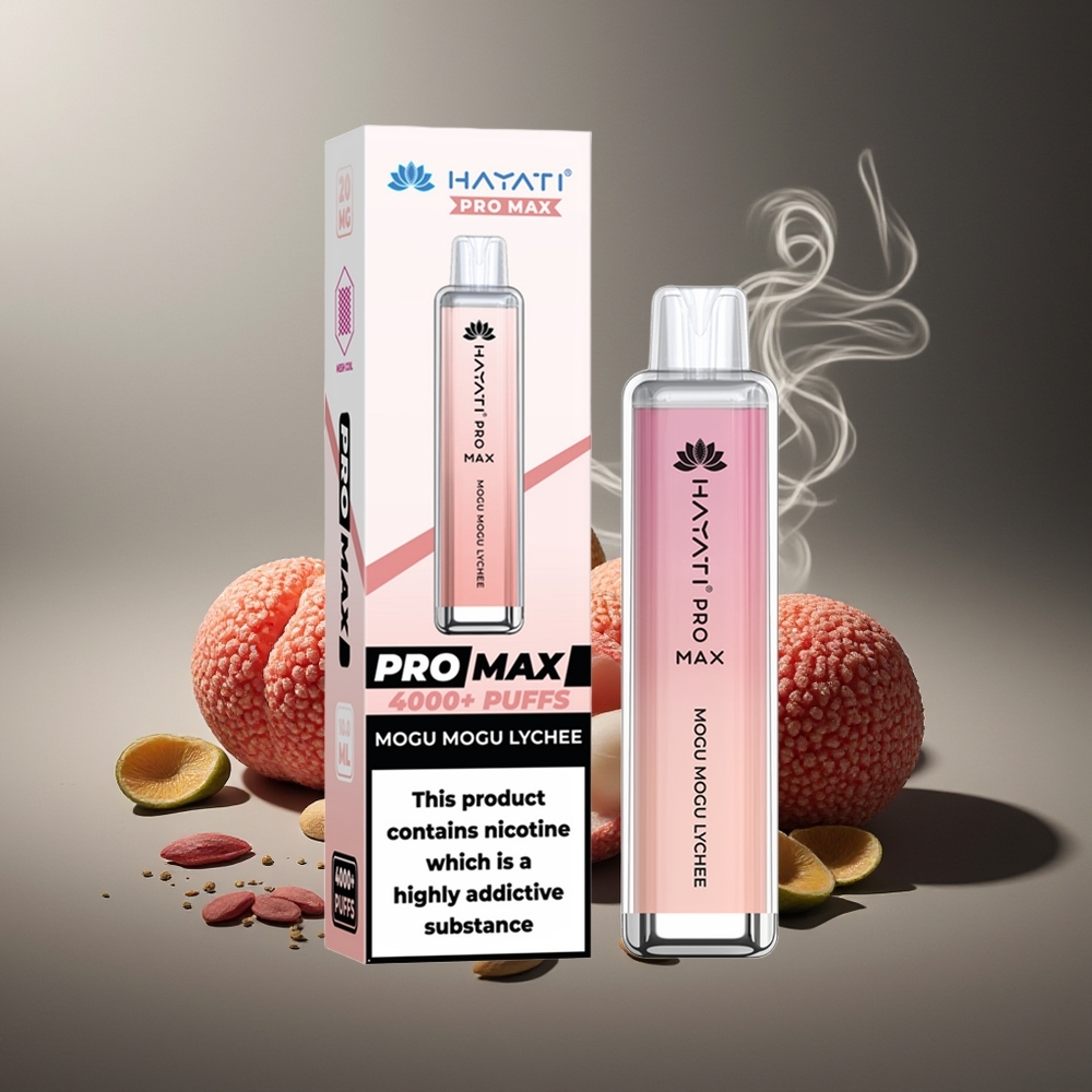 Partihandel Sverige Hayati Pro Max 4000 Puffs Engångs Vape Mogu Mogu Litchi 2ml TPD 1400mAh
