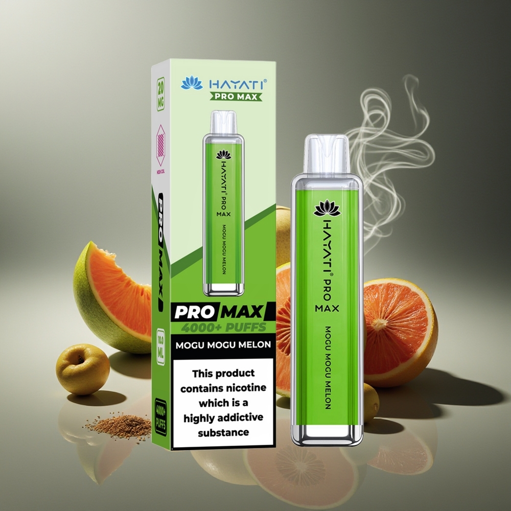 Partihandel Sverige Hayati Pro Max 4000 Puffs Engångs Vape Mogu Mogu Melon 2ml 1400mAh