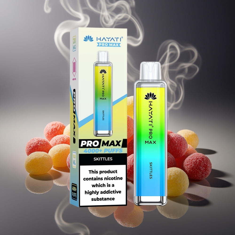 Partihandel Sverige Hayati Pro Max 4000 Puffs Engångs Vape Regnbågar Dual 1.1 Ohm Mesh Coil 1400mAh