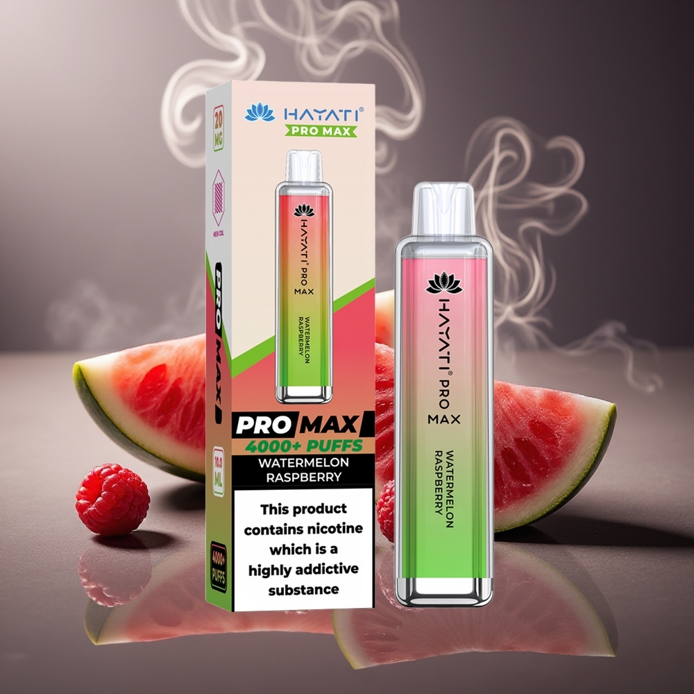 Partihandel Sverige Hayati Pro Max 4000 Puffs Engångs Vape Vattenmelon Hallon 2% Nikotin 1400mAh
