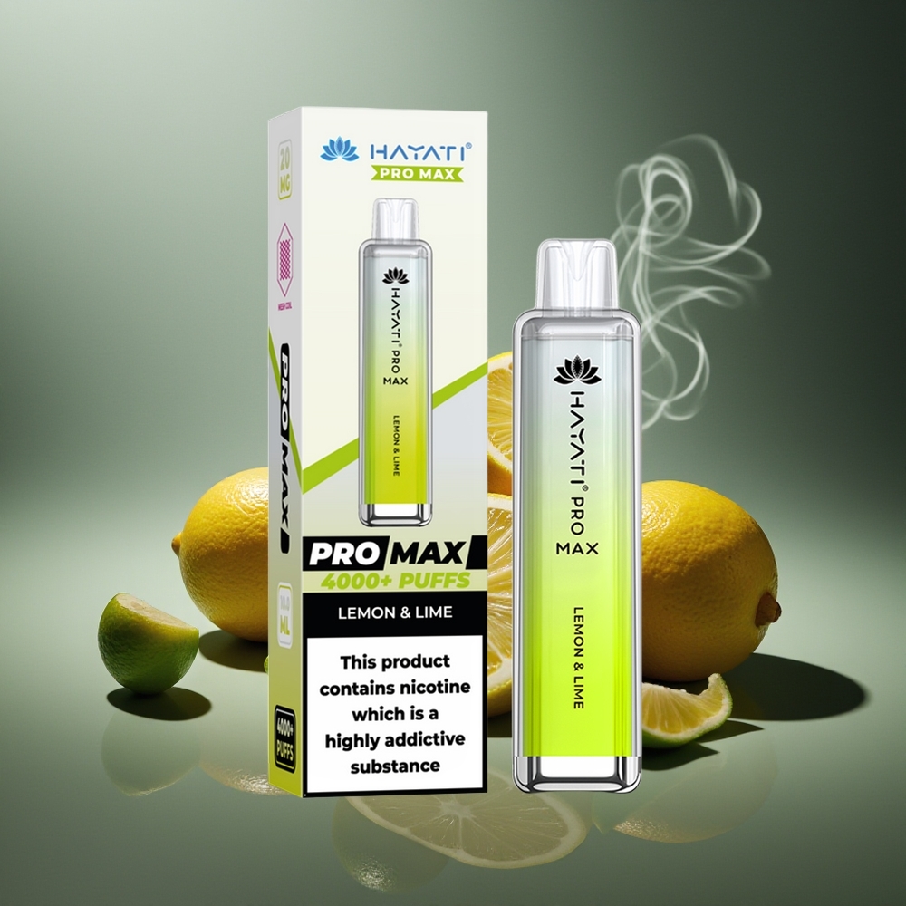 Partihandel Sverige Hayati Pro Max 4000 Puffs Engångsvape Citron & Lime Dual 1.1 Ohm