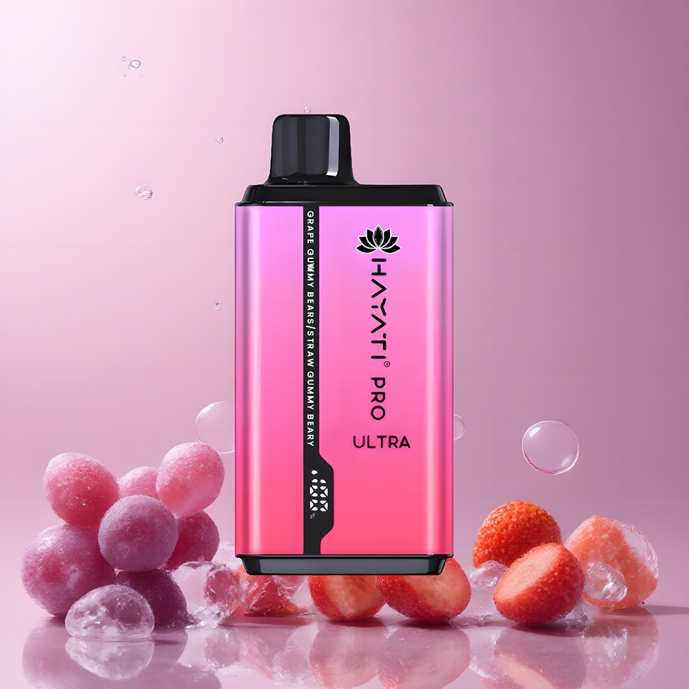 Partihandel Sverige Hayati Pro Ultra 15000 Puffar 850mAh 24ml 2% Druvgummi Björn Jordgubbsgummi Björn
