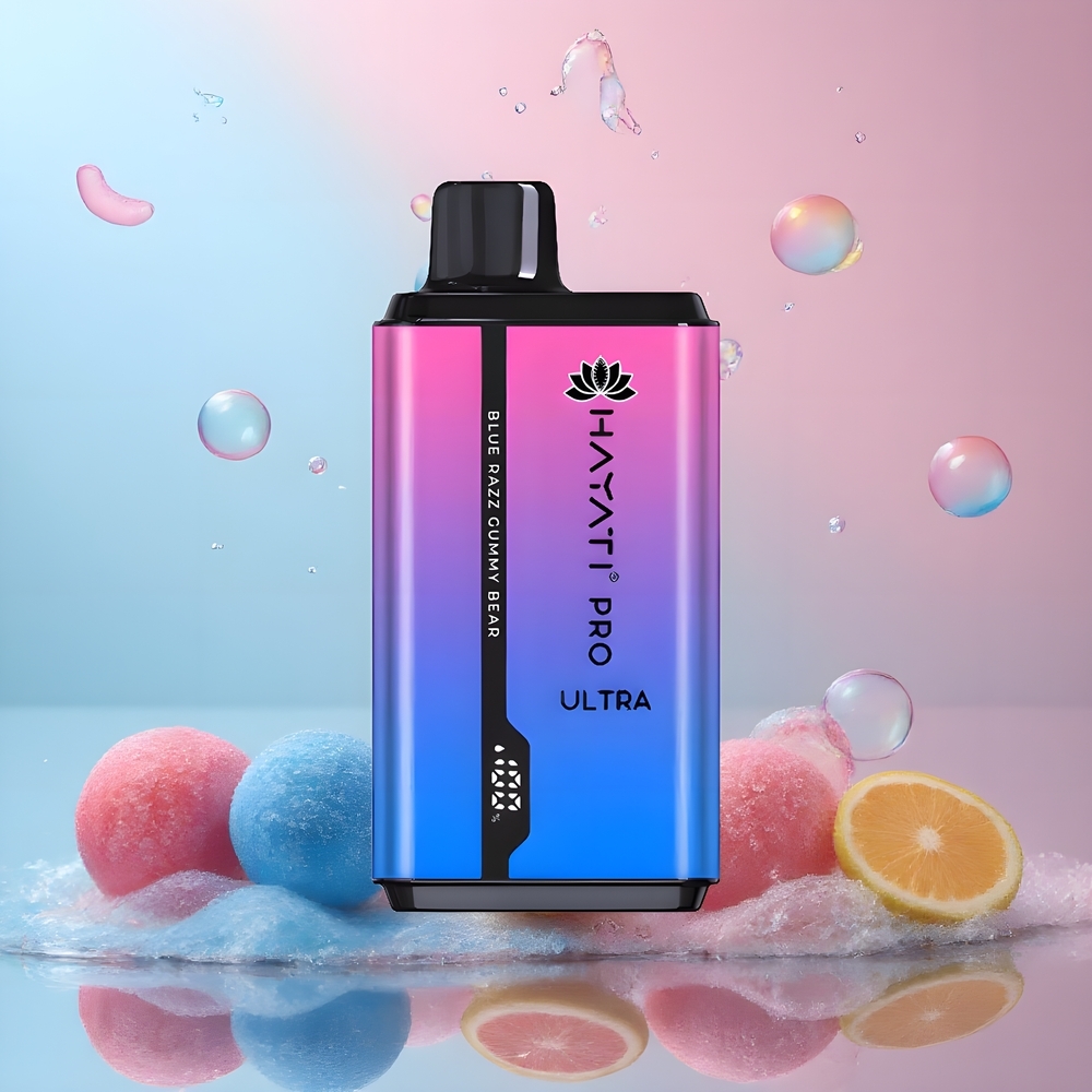 Partihandel Sverige Hayati Pro Ultra 15000 Puffar 850mAh Blå Razz Godisbjörn