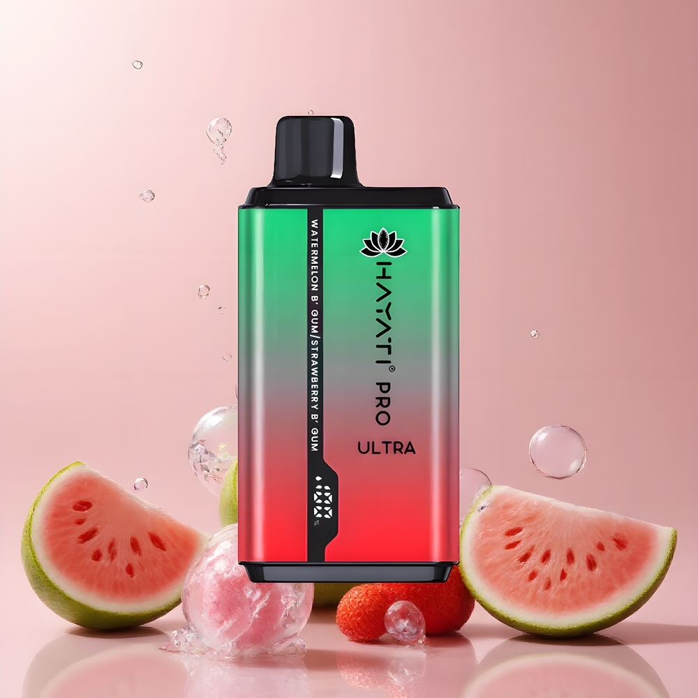 Partihandel Sverige Hayati Pro Ultra 15000 Puffs 850mAh 24ml 2% Vattenmelon Tuggummi Jordgubb Tuggummi