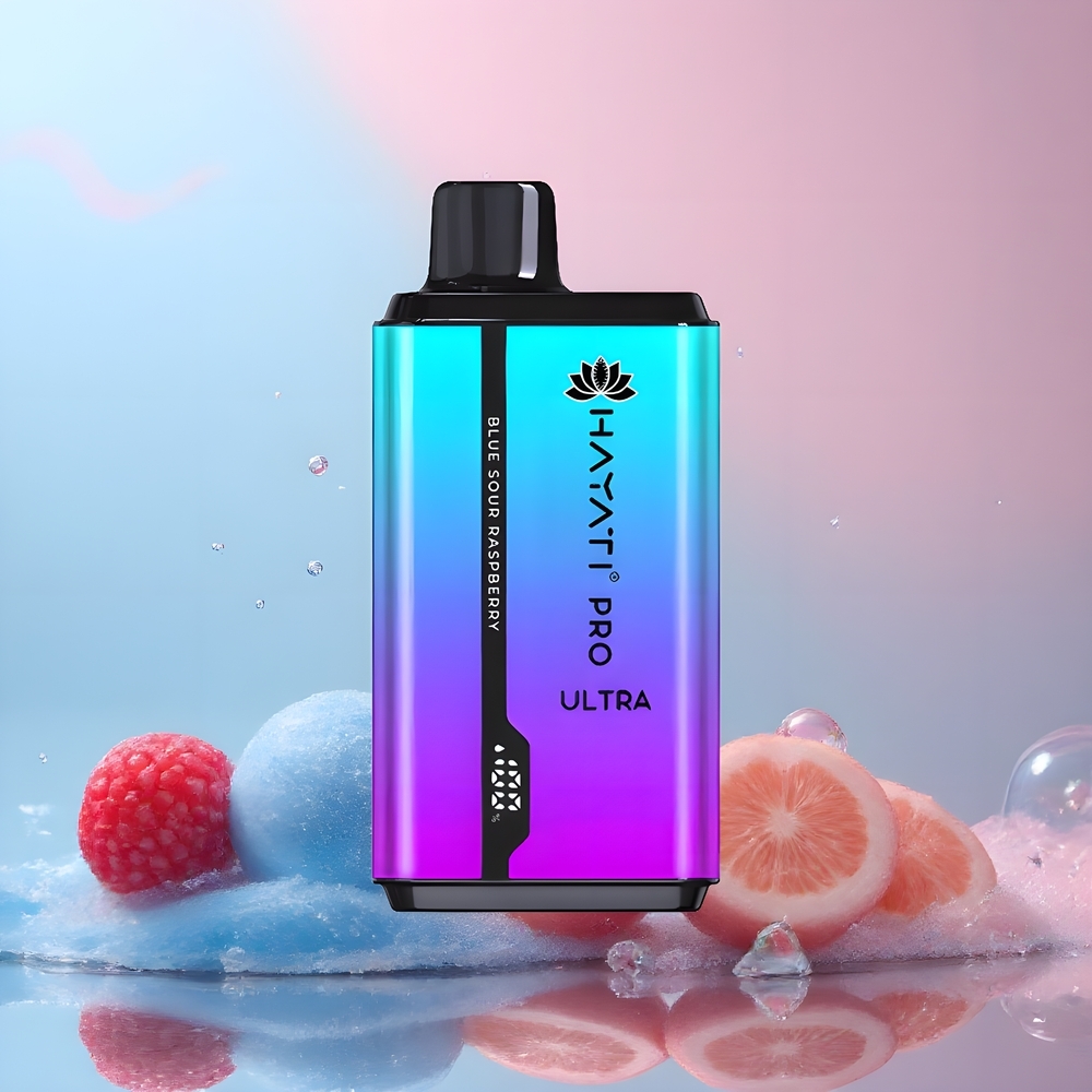 Partihandel Sverige Hayati Pro Ultra 15000 Puffs 850mAh 24ml Blå Sur Hallon Vape