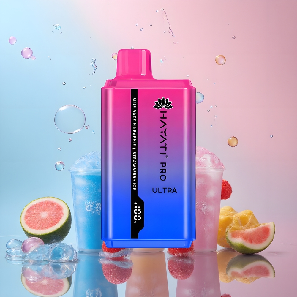 Partihandel Sverige Hayati Pro Ultra 15000 Puffs 850mAh Blå Hallon Ananas Jordgubb Is
