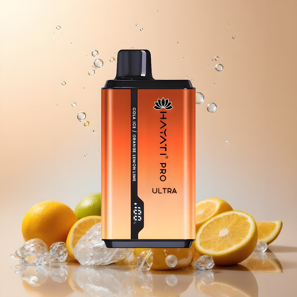 Partihandel Sverige Hayati Pro Ultra 15000 Puffs Engångs Vape Cola Is Apelsin Citron & Lime 850mAh 24ml 2%