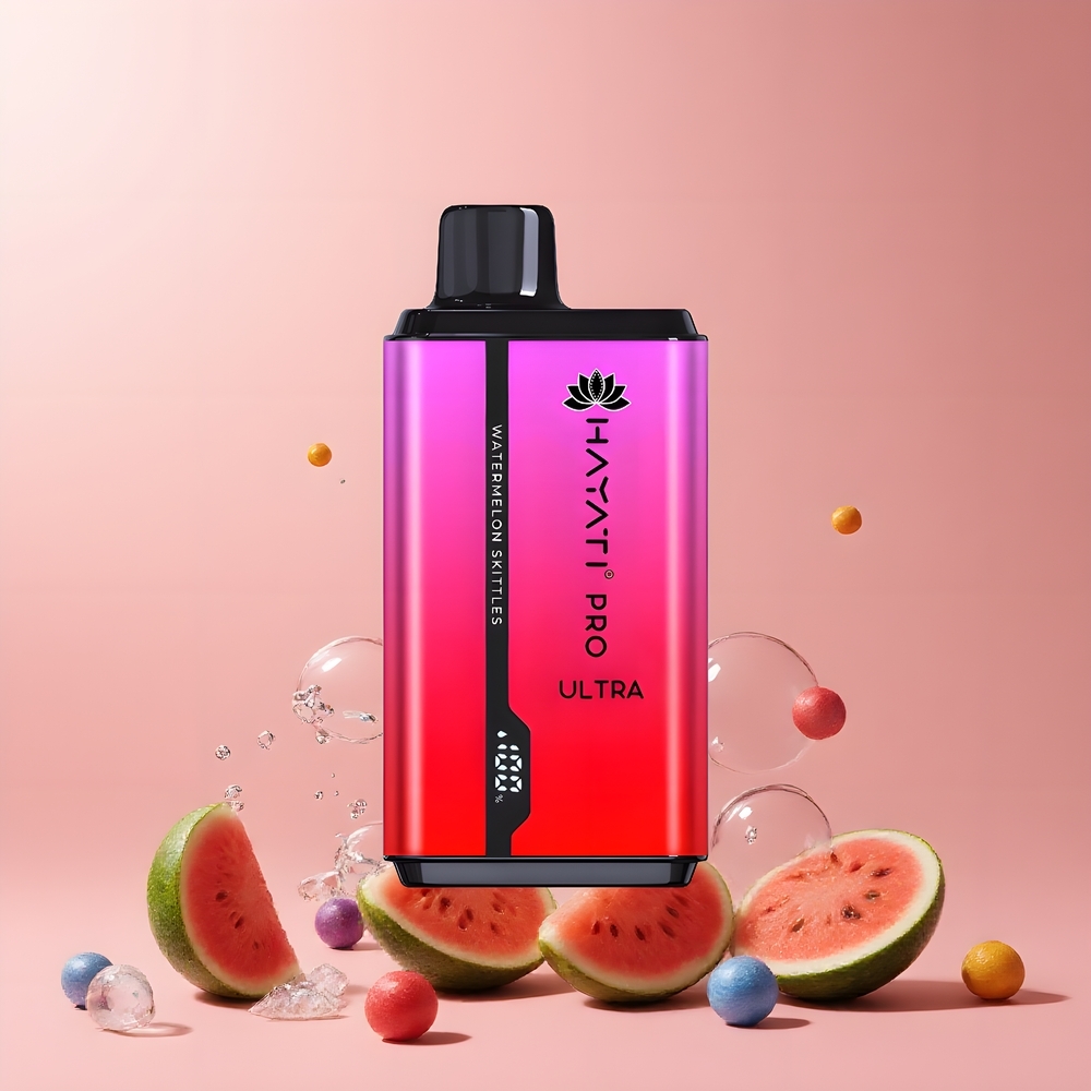 Partihandel Sverige Hayati Pro Ultra 15000 Puffs Engångs Vape Vattenmelonskittles 850mAh 24ml