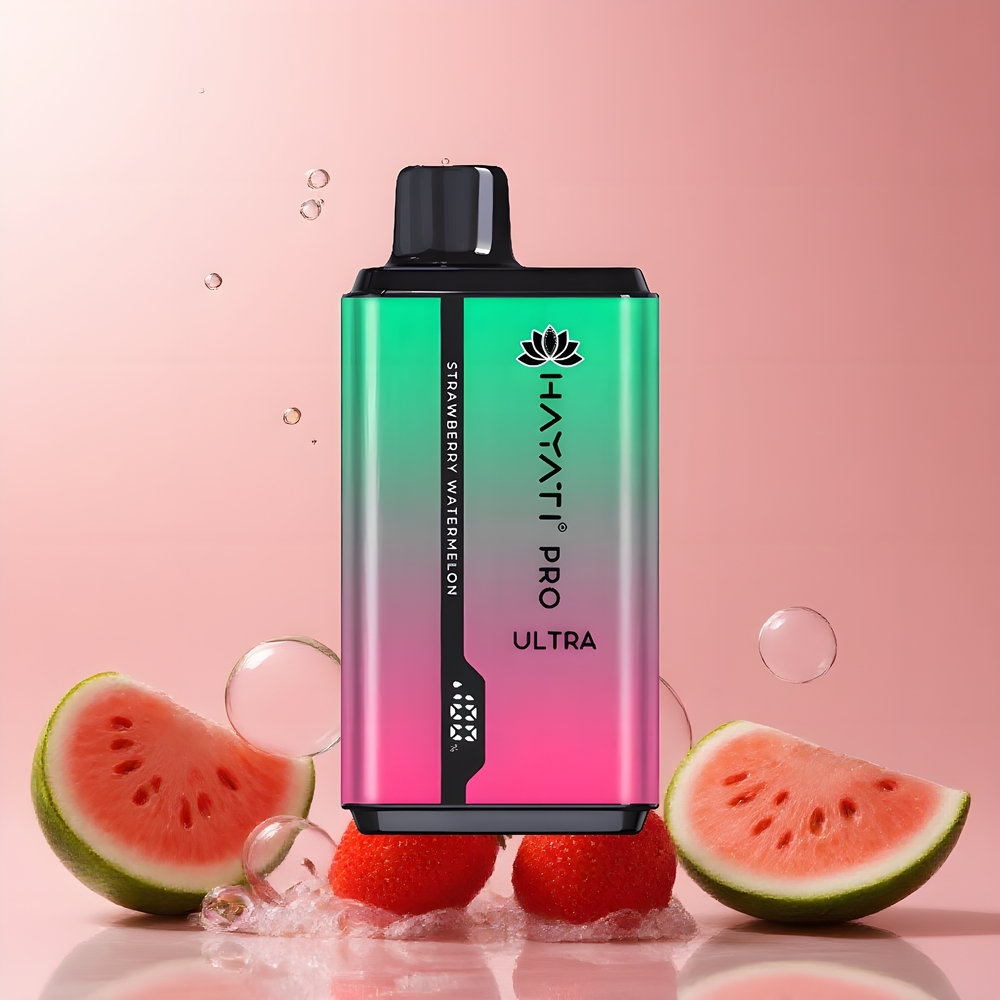 Partihandel Sverige Hayati Pro Ultra 15000 Puffs Förbrukningsbar Vape Jordgubb Vattenmelon 850mAh 24ml