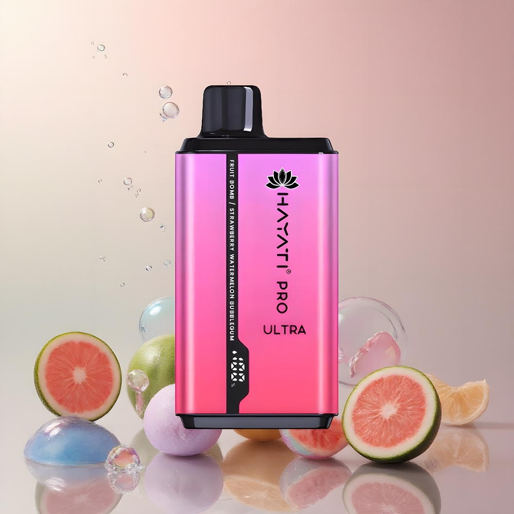 Partihandel Sverige Hayati Pro Ultra 15000 Puffs Frukt Bomb Jordgubb Vattenmelon Tuggummi