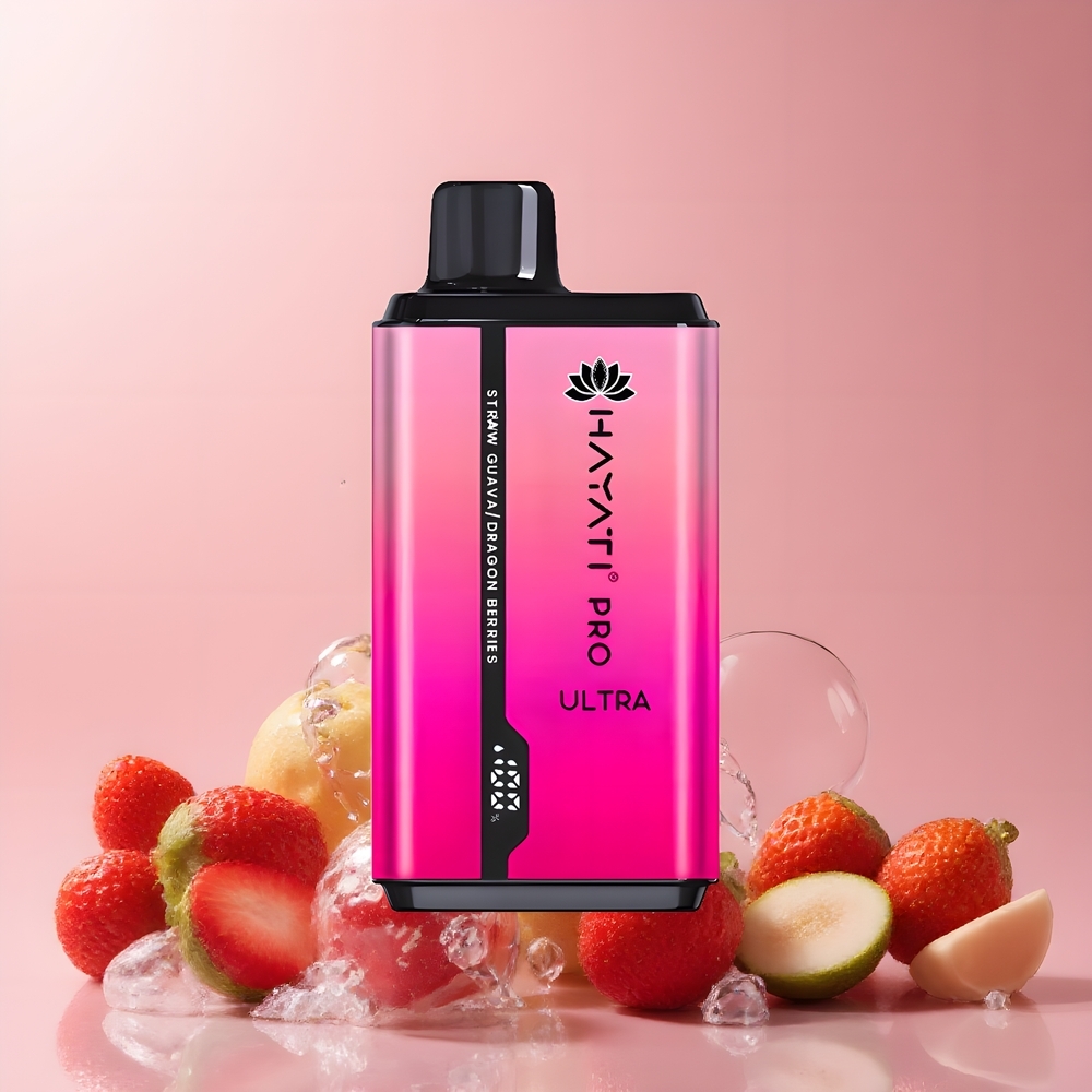 Partihandel Sverige Hayati Pro Ultra 15000 Puffs Jordgubb Guava Dragonbär 2x12ml 2%
