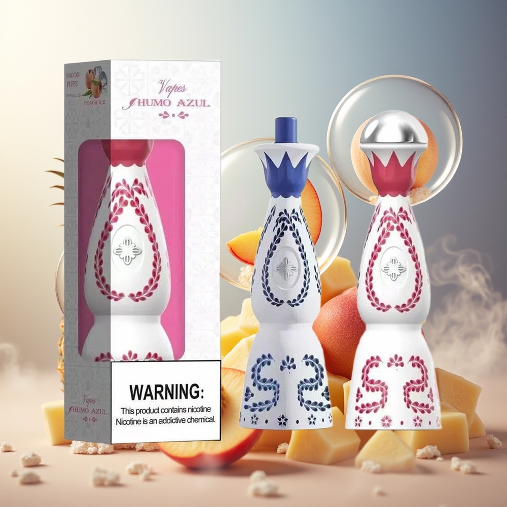 Partihandel Sverige Humo Azul 15000 Puffs 20mL 5% Nikotin Persika Mango Ananas