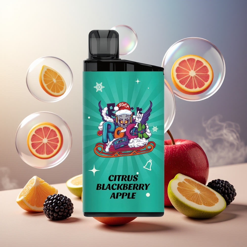 Partihandel Sverige IGET Bar 3500 Puffs Engångs Vape Citron Björnbär Äpple 1400mAh