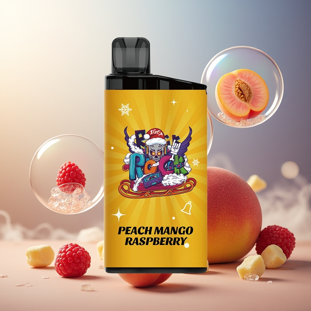 Partihandel Sverige IGET Bar 3500 Puffs Persika Mango Hallon Mesh Coil 1.2 Ohm