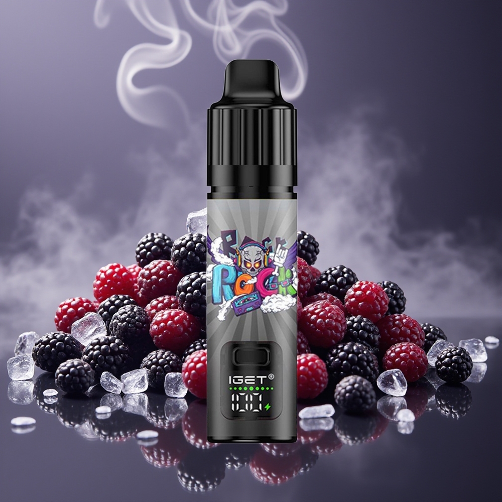 Partihandel Sverige IGET BAR PLUS S3 POD 10000 Puffs 5% Nikotin 18ml Björnbär Is Disposable Vape