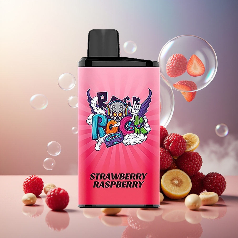 Partihandel Sverige IGET Bar Pro 10000 Puffs Engångs Vape Jordgubb Hallon 44.1x22.5x96.5 mm 2000 mAh