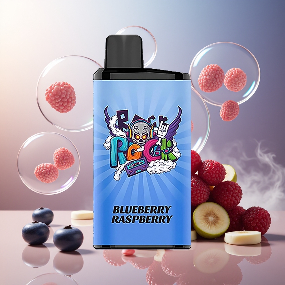 Partihandel Sverige IGET Bar Pro 10000 Puffs Engångsvape Blåbär Hallon 44.1x22.5x96.5 mm 2000 mAh