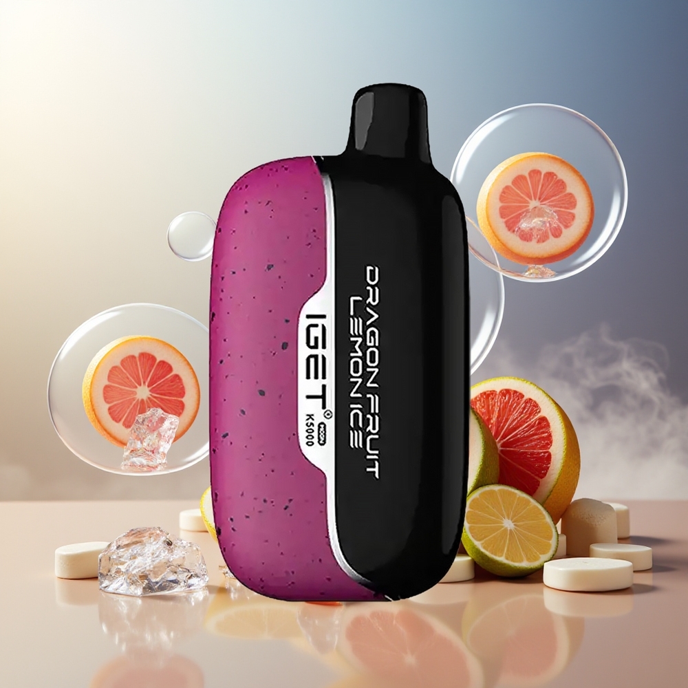 Partihandel Sverige IGET Moon K5000 5000 Puffar 81.5g Drakenfrukt Citron Is