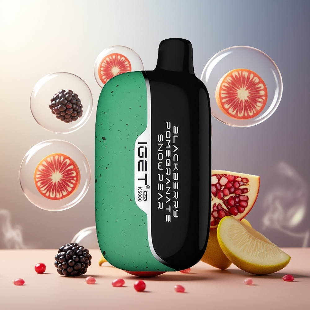 Partihandel Sverige IGET Moon K5000 5000 Puffs 81.5g PC Björnbär Granatäpple Snöpäron