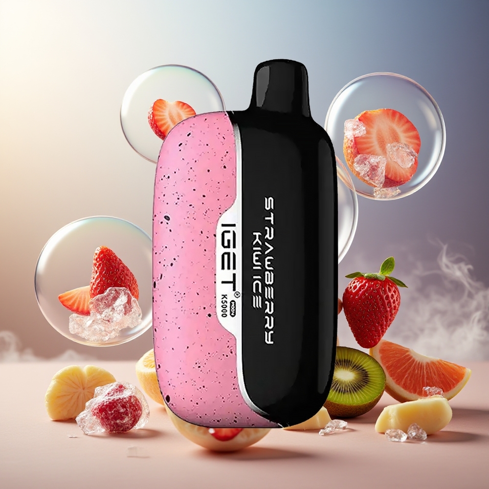 Partihandel Sverige IGET Moon K5000 5000 Puffs Jordgubb Kiwi Is 81.5g PC 1.35 Ohm