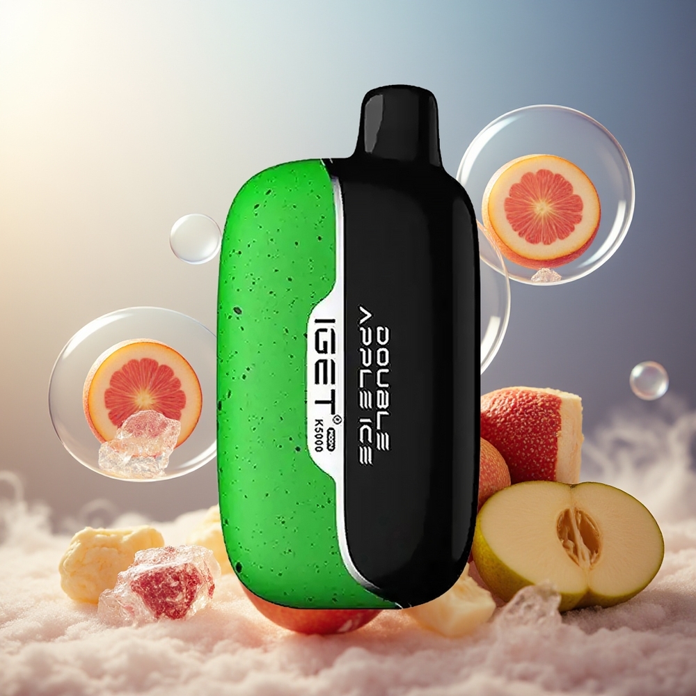Partihandel Sverige IGET Moon K5000 Dubbel Äpple Is 81.5g Mesh 1.35 Ohm