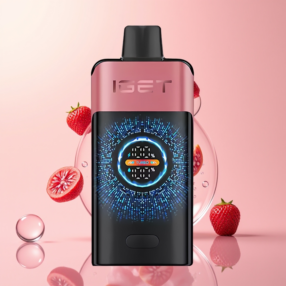 Partihandel Sverige IGET ONE 12000 Puffs PETG+ALU+PC Jordgubb Granat Is