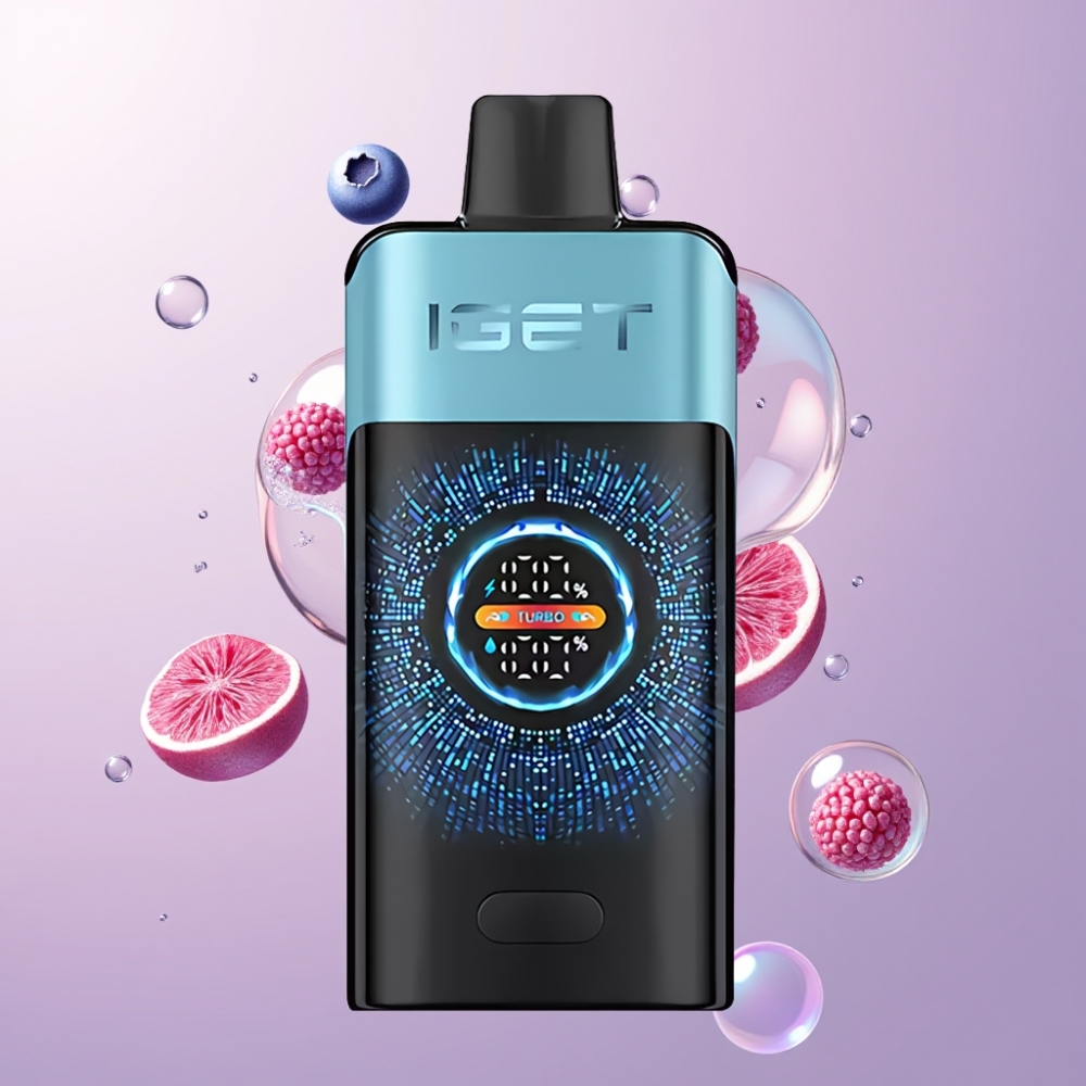 Partihandel Sverige IGET ONE 12000 Puffs Turbo 2700mAh Blåbär Is Vape