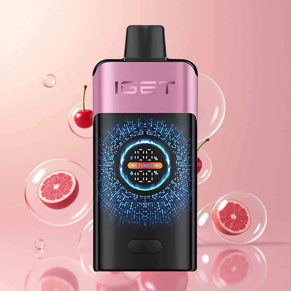 Partihandel Sverige IGET ONE 12000 Puffs Turbo Mode 9000 Puffs 2700mAh Körsbär Monster