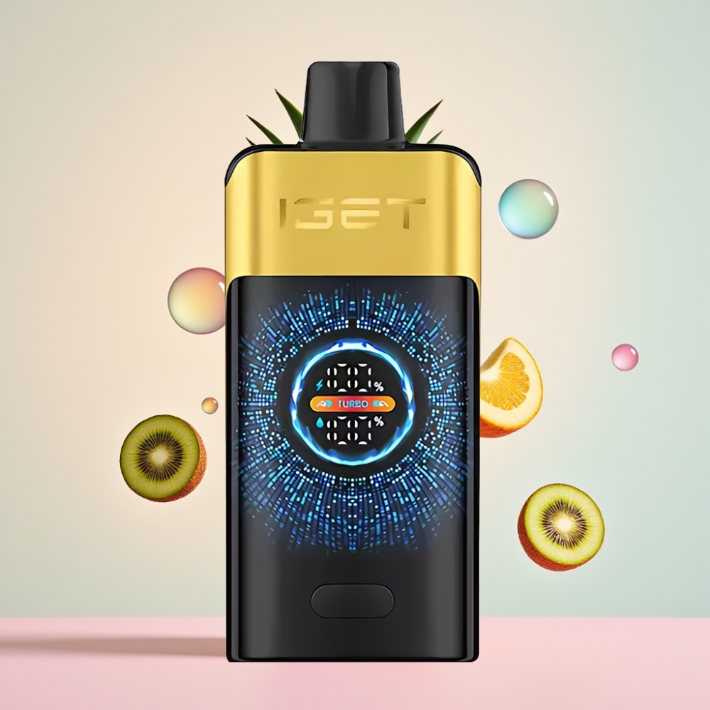 Partihandel Sverige IGET ONE Kiwi Ananas 12000 Puffs 2700 mAh Stor Skärm